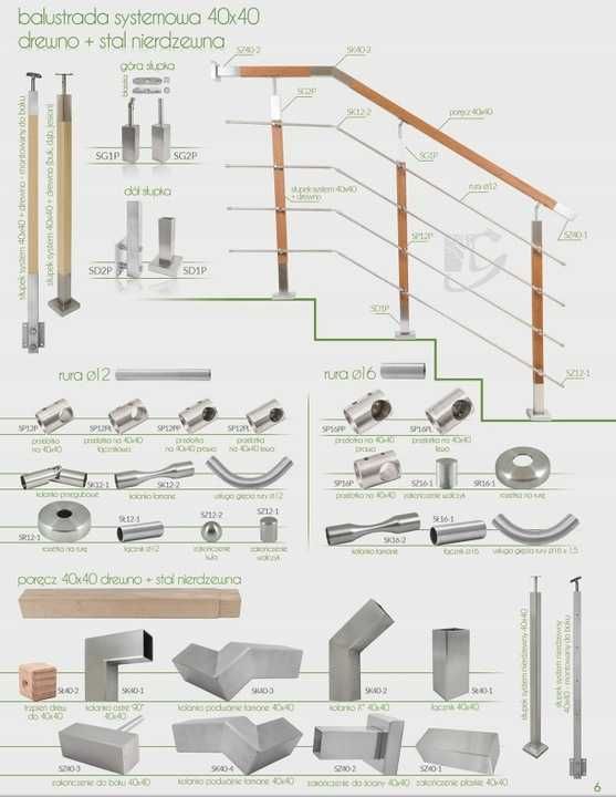 BALUSTRADA Systemowa Drewno + Stal na Wymiar - krótkie terminy