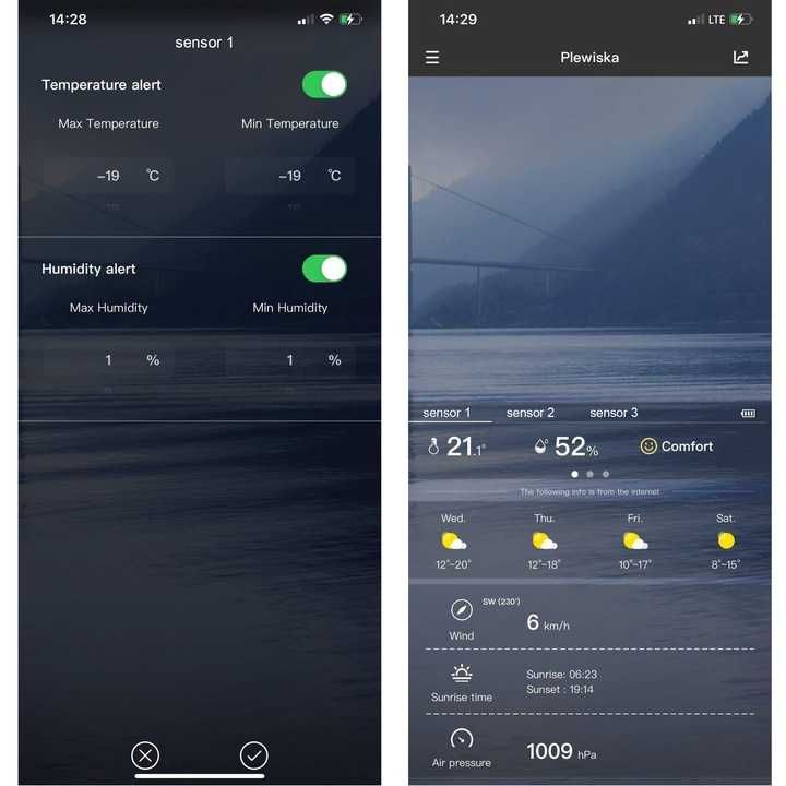 Stacja pogody Meteo SP76 WiFi - 3 czujki zewnętrzne - OUTLET