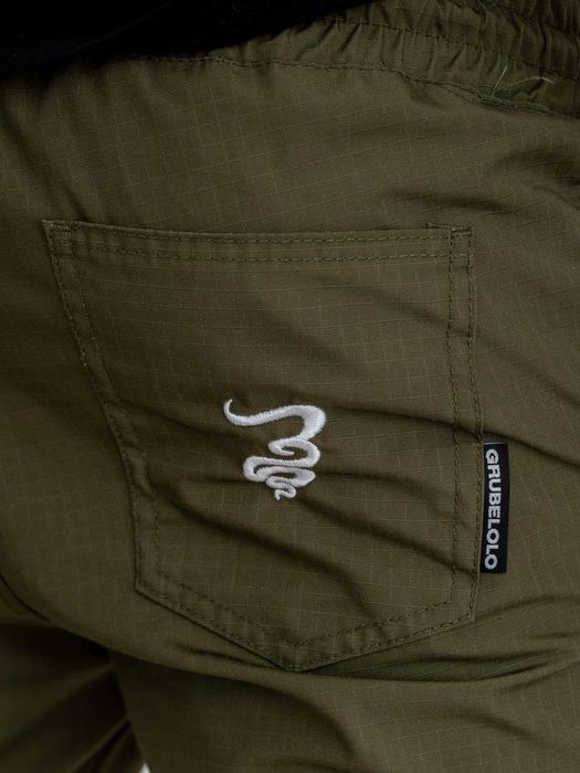 Spodnie  Bojówki Męskie JOGGER Oliwkowe Grube Lolo PL XL