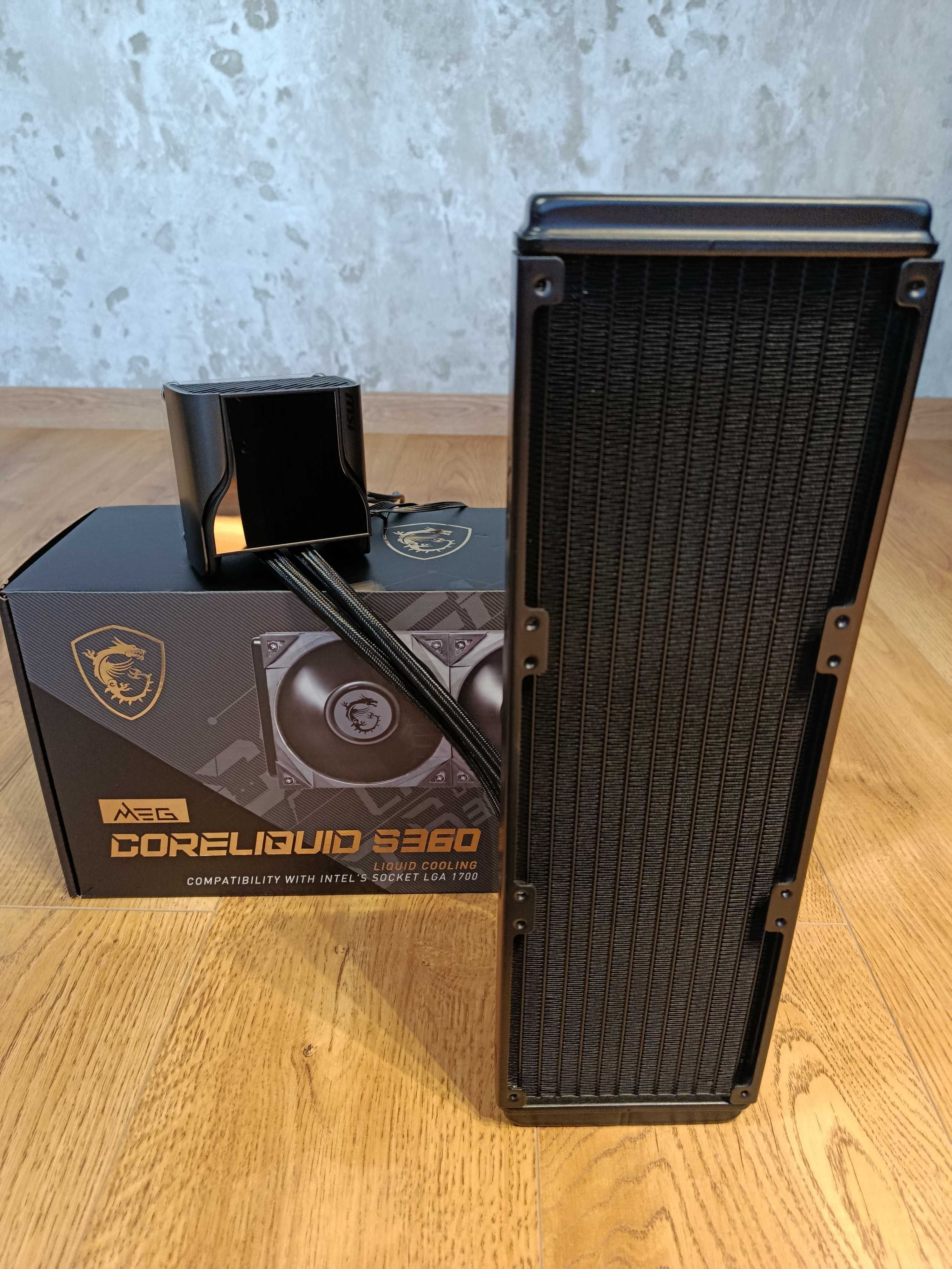 Chłodzenie wodne MSI MEG Core Liquid S360 / 3x120mm / Ekran LCD