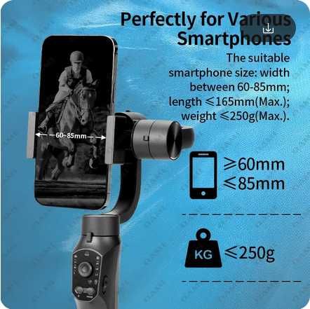 Estabilizador para smartphone Gimbal F10 Pro 3 Eixos Preto (Novo)