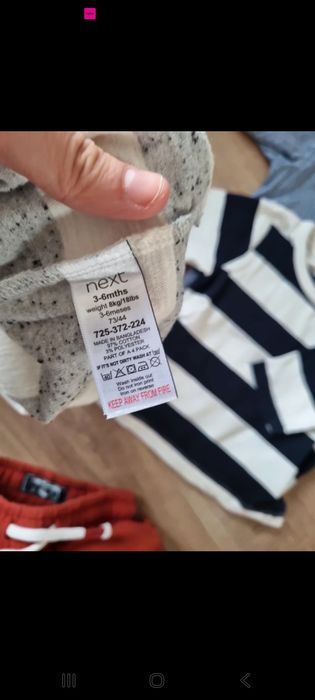 Zestaw ubrań dla chłopca 3-6 miesięcy next 62-68