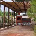Churrasqueira, forno de pizza, fogão a lenha - construção manual