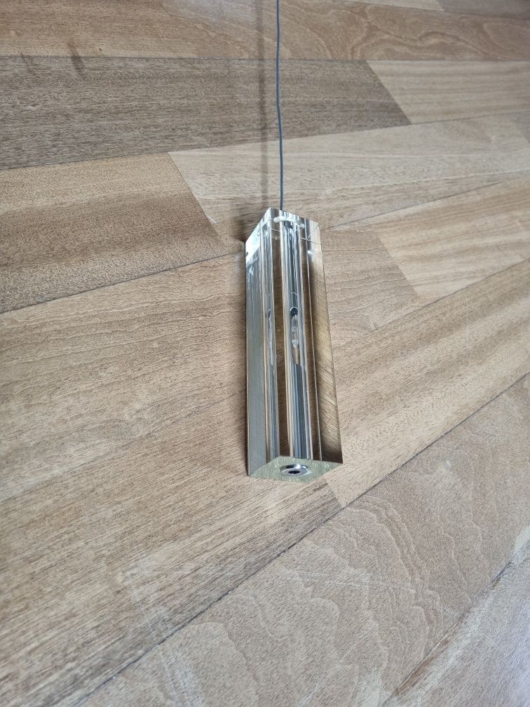 JAK NOWA! Lampa wisząca sufitowa Italux Sople Chrom Szkło