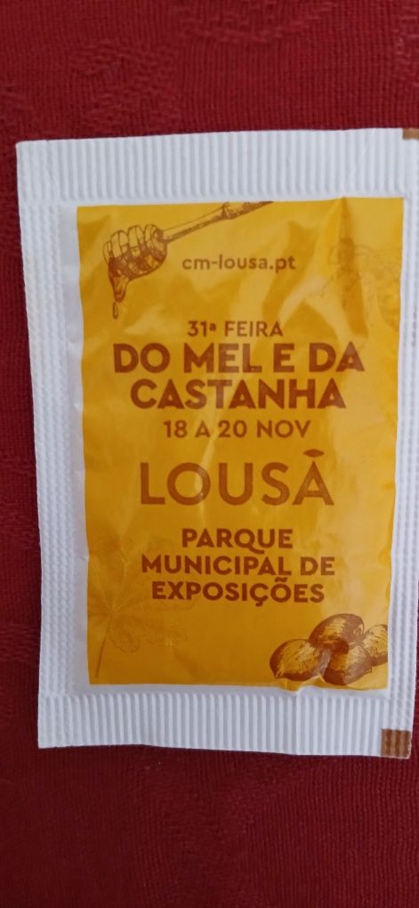 Pacote de açúcar Feira Mel e da Castanha