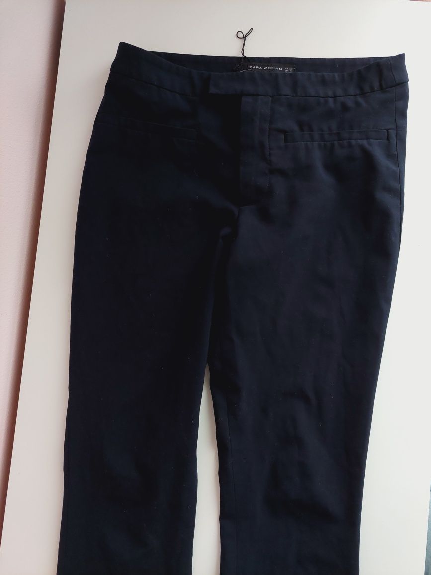 Granatowe spodnie eleganckie damskie Zara 32