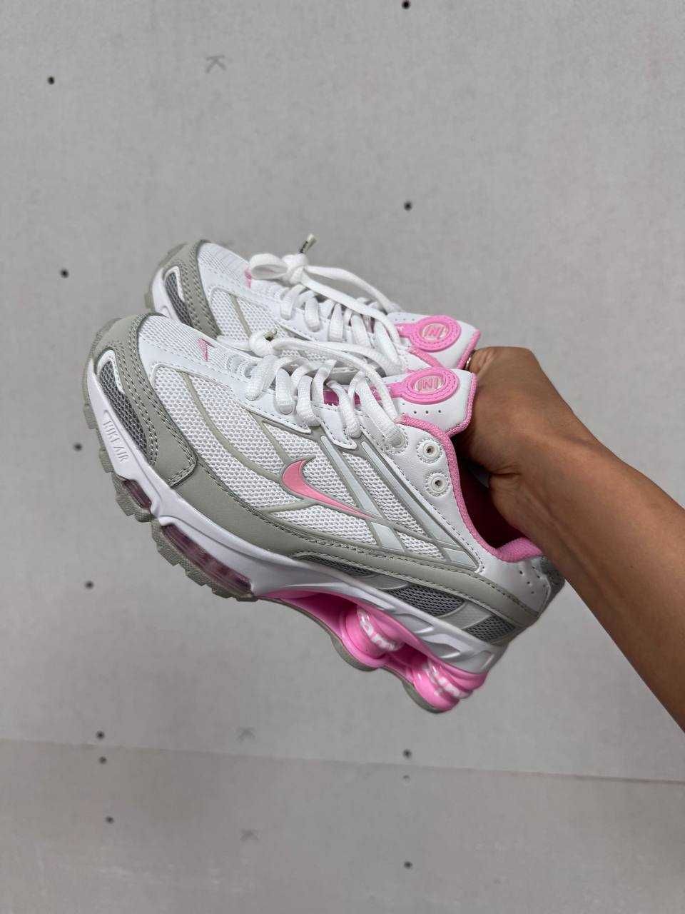Жіночі кросівки Nike Shox Ride 2 білий з рожевим 1322 ТОП