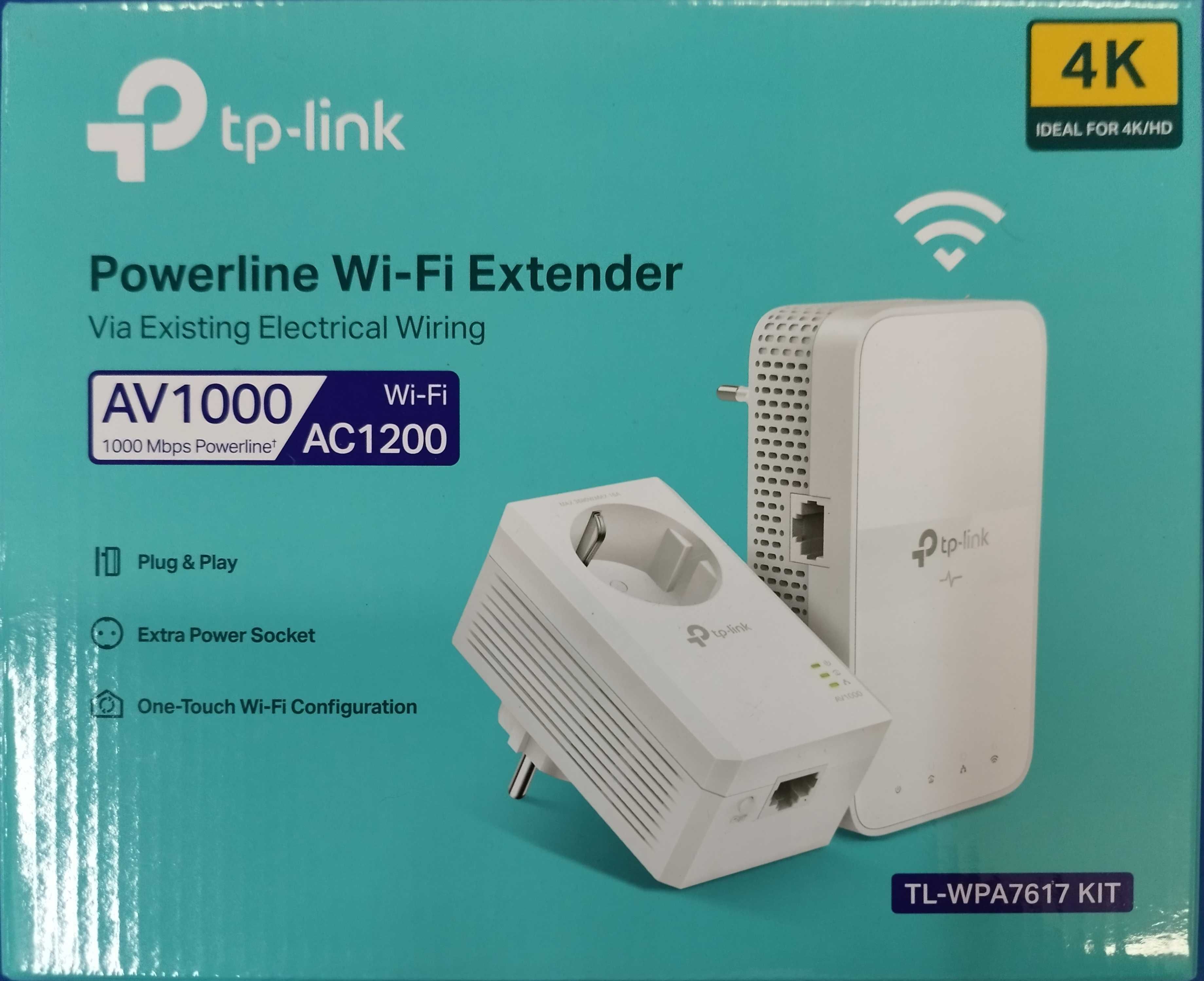 TP-Link Power line Wi-Fi extender, 1000 Mbps - TL-WPQ7617 KIT