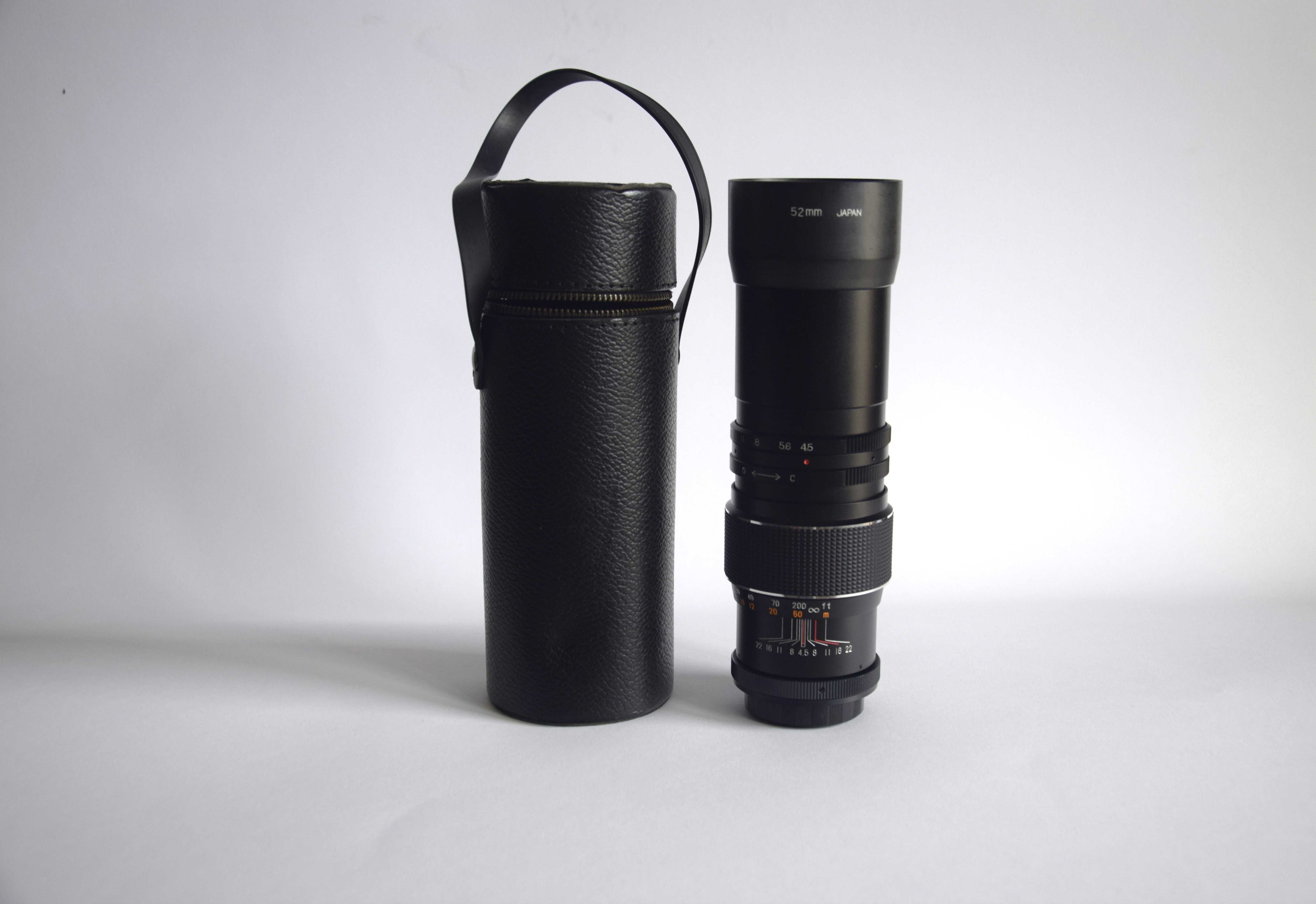 Obiektyw Kimura Co. 200mm f 1:4.5 M42 z etui