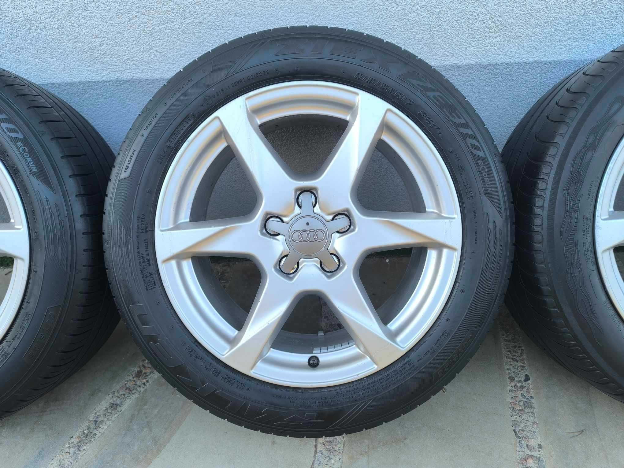 Alufelgi Audi 17 5x112 VW Seat Skoda opony letnie 215/55R17