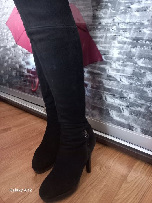 Чобітки ботфорди замшеві європейки 200грн.