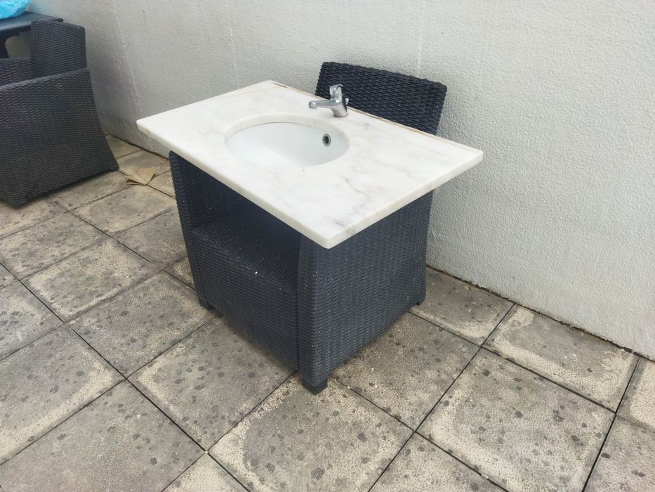 Lavatório para móvel WC em pedra mármore Valadares