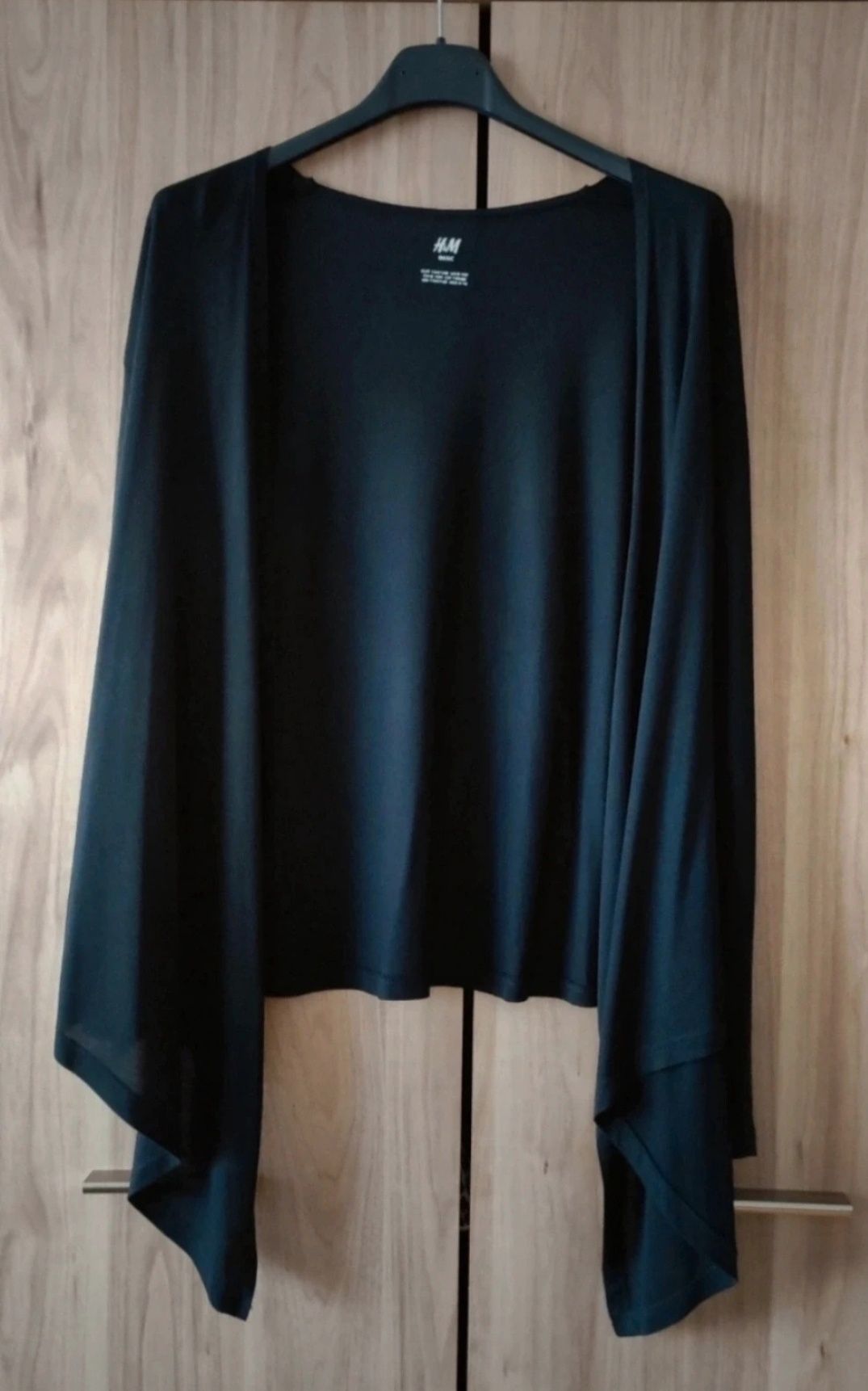 Kardigan czarny XXS 32 H&M sweter narzutka