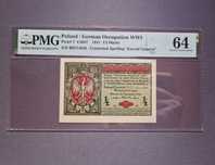 1/2 Marki Polskiej 1916 PMG 64  z Błędem Druku