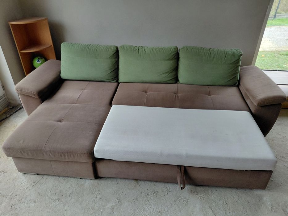 Kanapa narożna, narożnik z poduszkami, transport