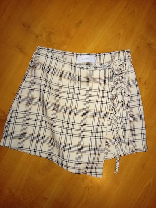 Saia/calção Xadrez e Cinzento