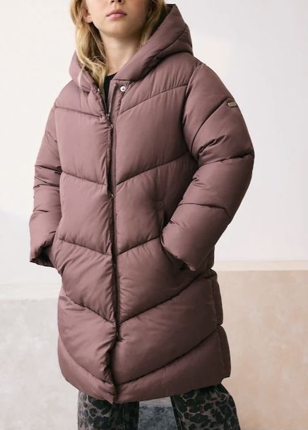 Пальто зимнее Next для девочки розовое и изумрудное