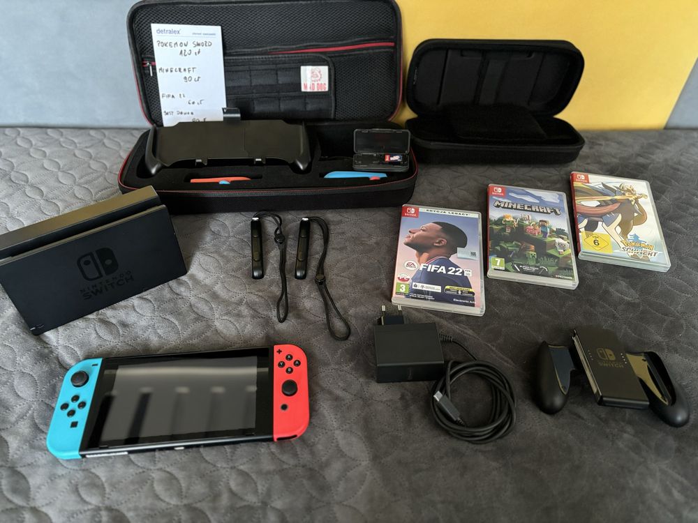 Nintendo switch v2 duży zestaw