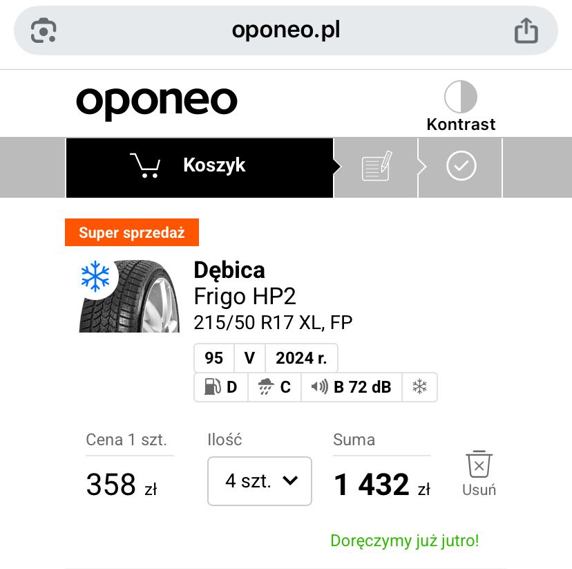 Opony zimowe 215/50/17 Debica Frigo hp2 jak nowe bieznik 9mm