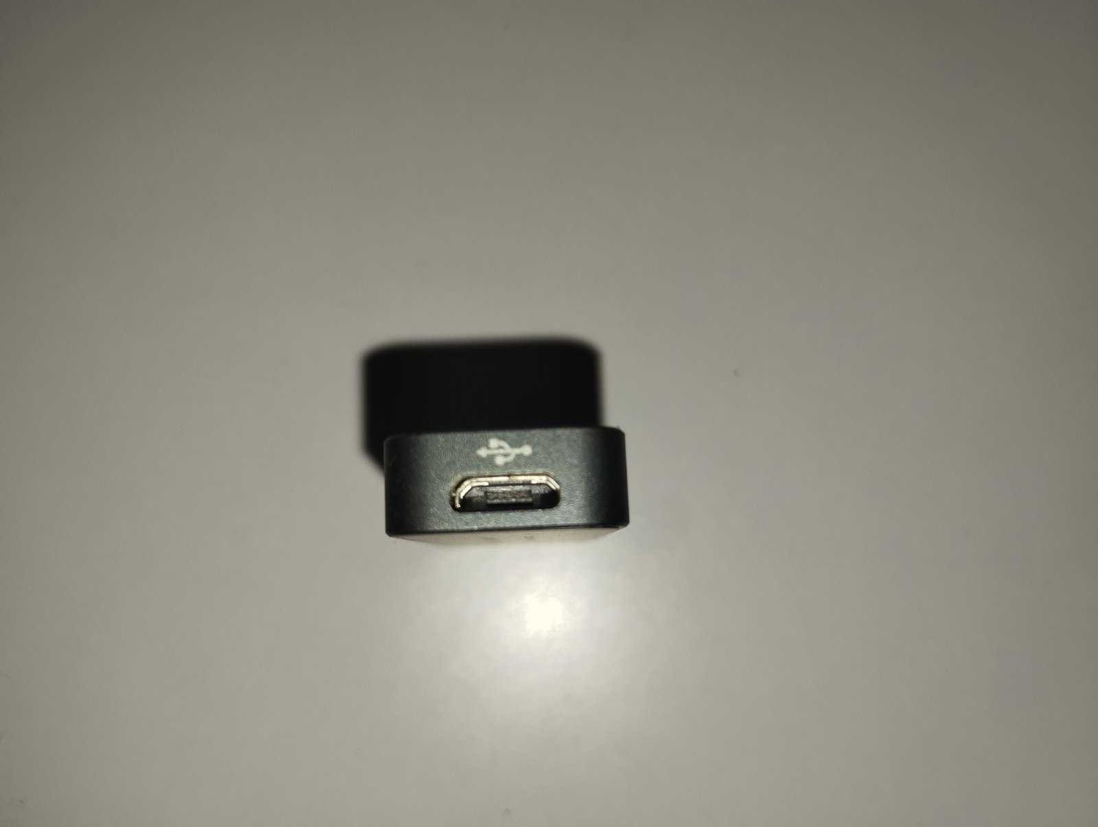 Adapter audio mscro USB mini jack 3,5 mm - szary
