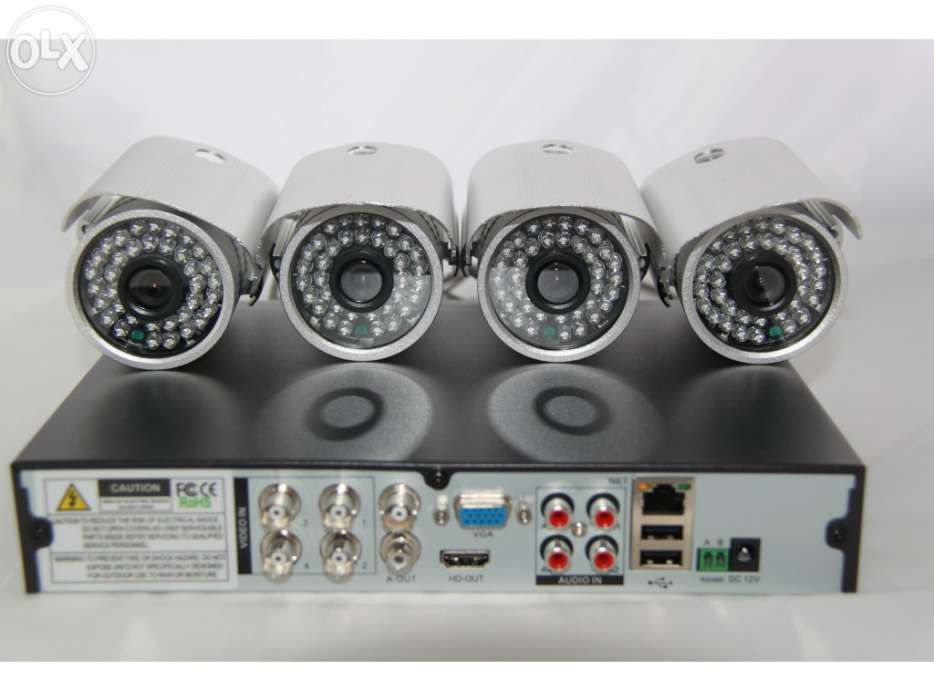 KIT sistema video vigilancia DVR + 4 cameras 1200 linhas sensor Sony