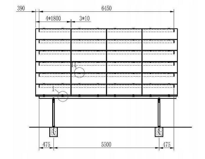 Carport aluminiowy dwustanowiskowy pod 24 moduły Fotowoltaika