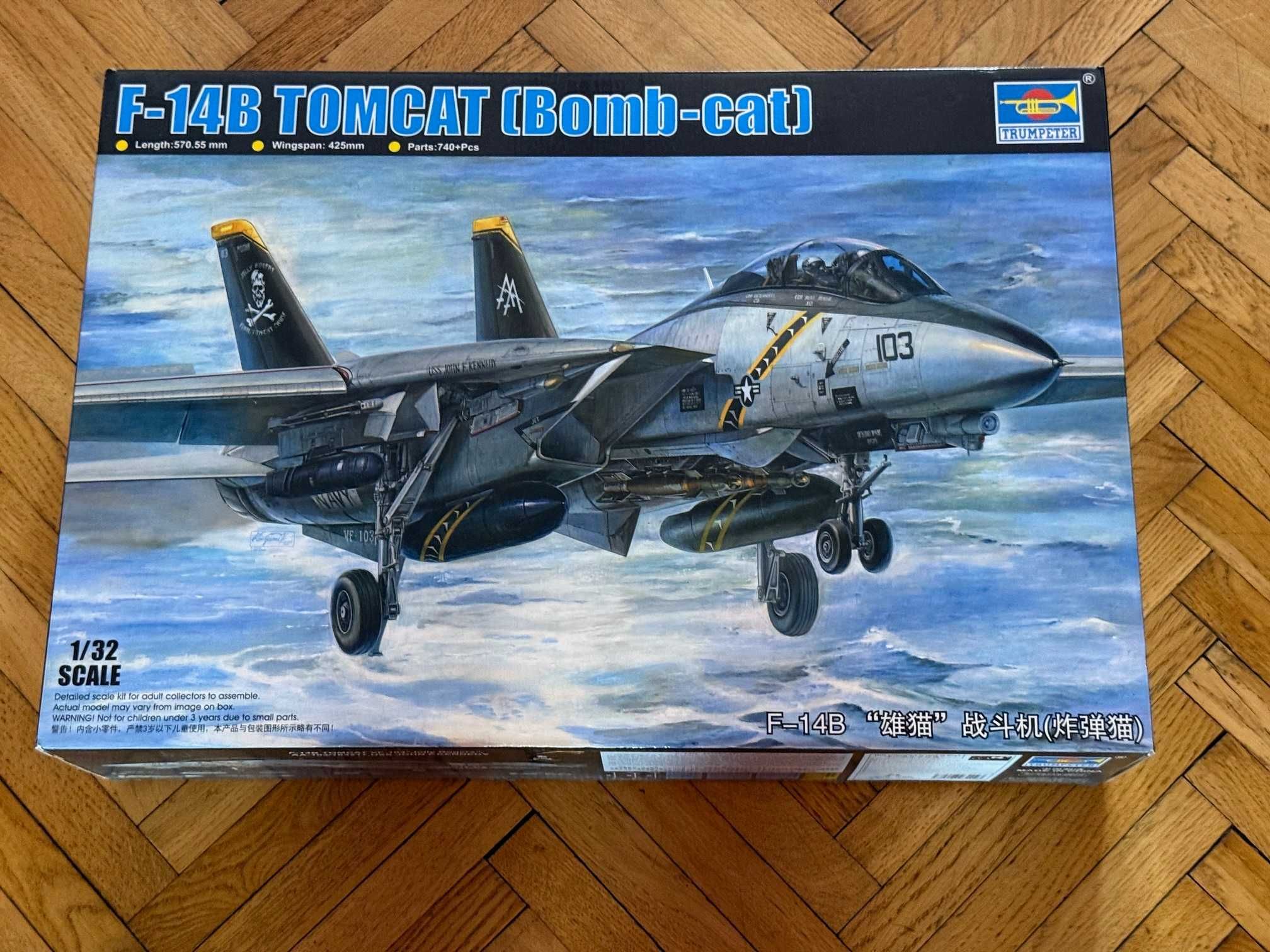 Trumpeter 03202 F-14B Tomcat (Bomb-cat) 1:32 + Waloryzacja Eduard