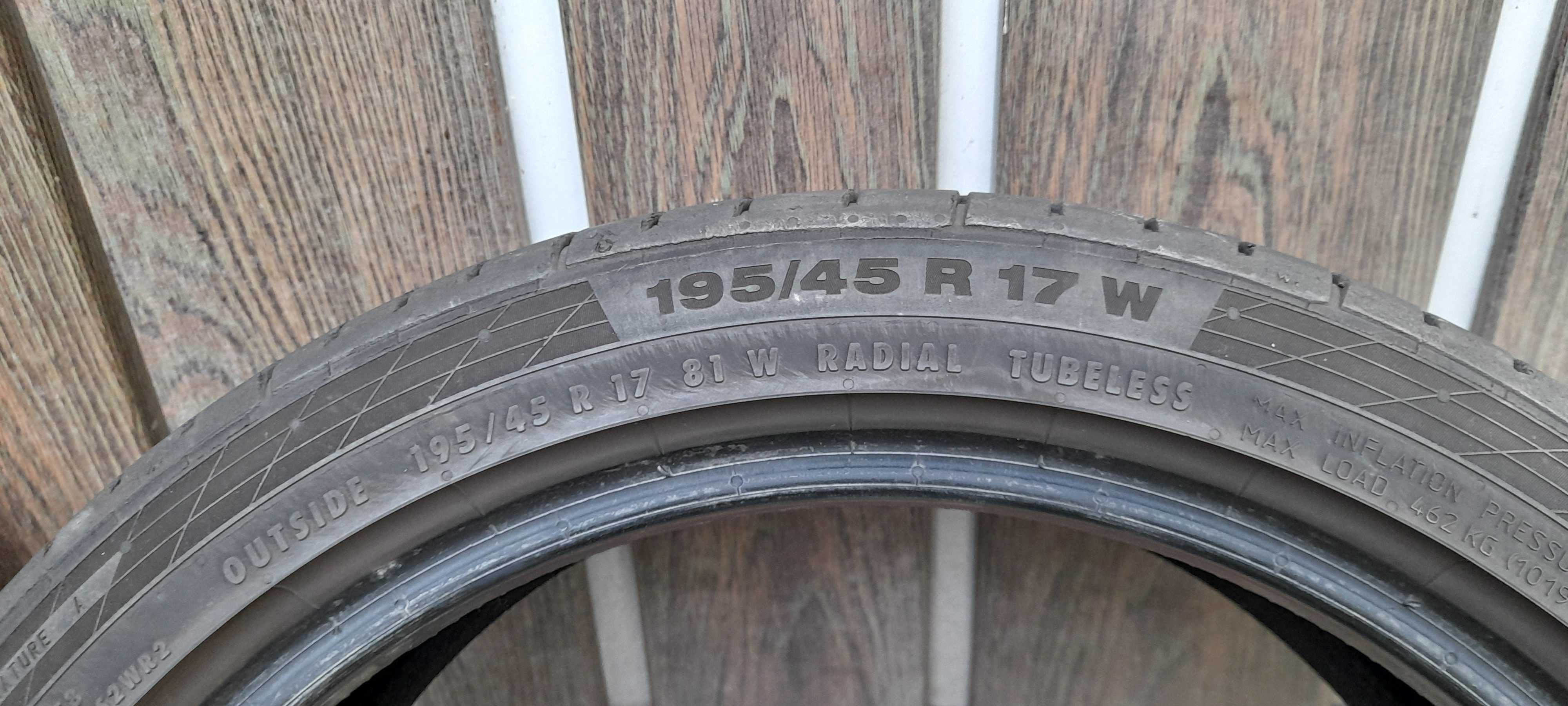 Opony letnie Continental  195/45 R17 W  81W