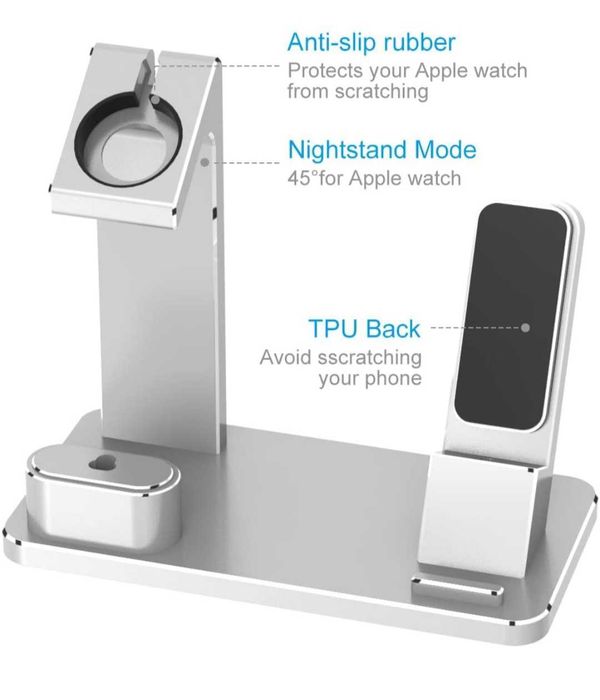 Підставка для зарядки 3 в 1 для Apple Watch iPhone