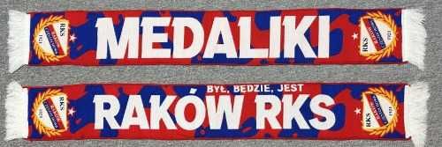 Raków Częstochowa szalik retro medaliki