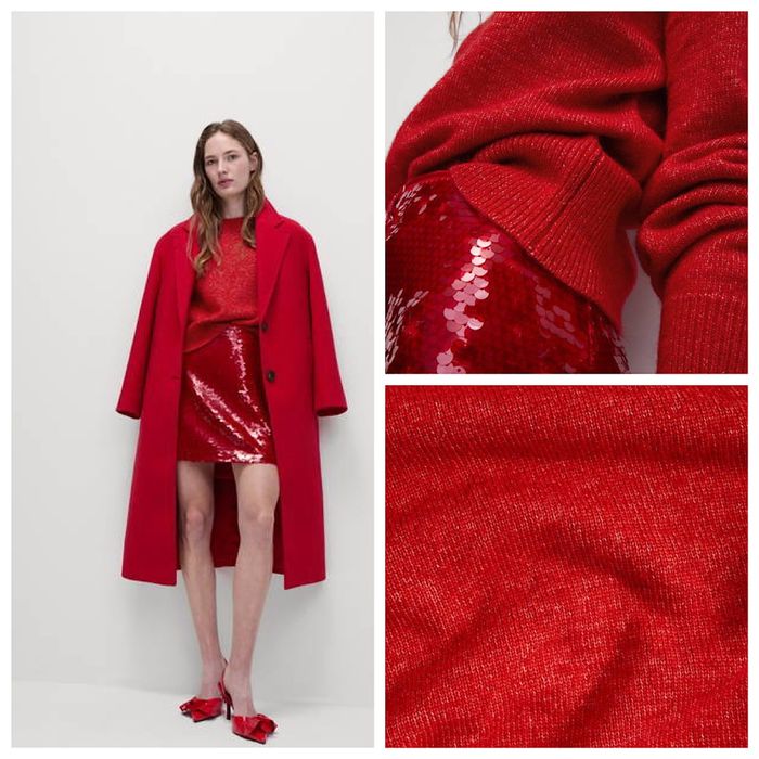 Жіноча кофта светр червого кольору віж M&S Collection