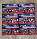 Czyste kasety TDK D60 nowe zestaw 6 szt