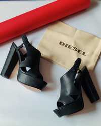 Черные кожаные босоножки бренд Diesel р. 38