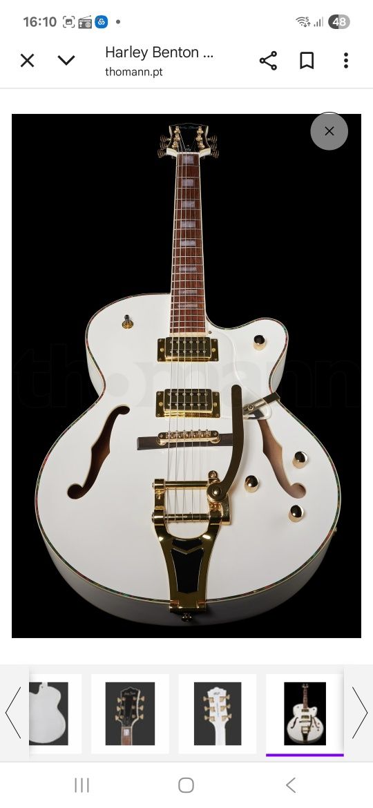 Guitarra Eléctrica Harley Benton Hollow Body Big Tone V