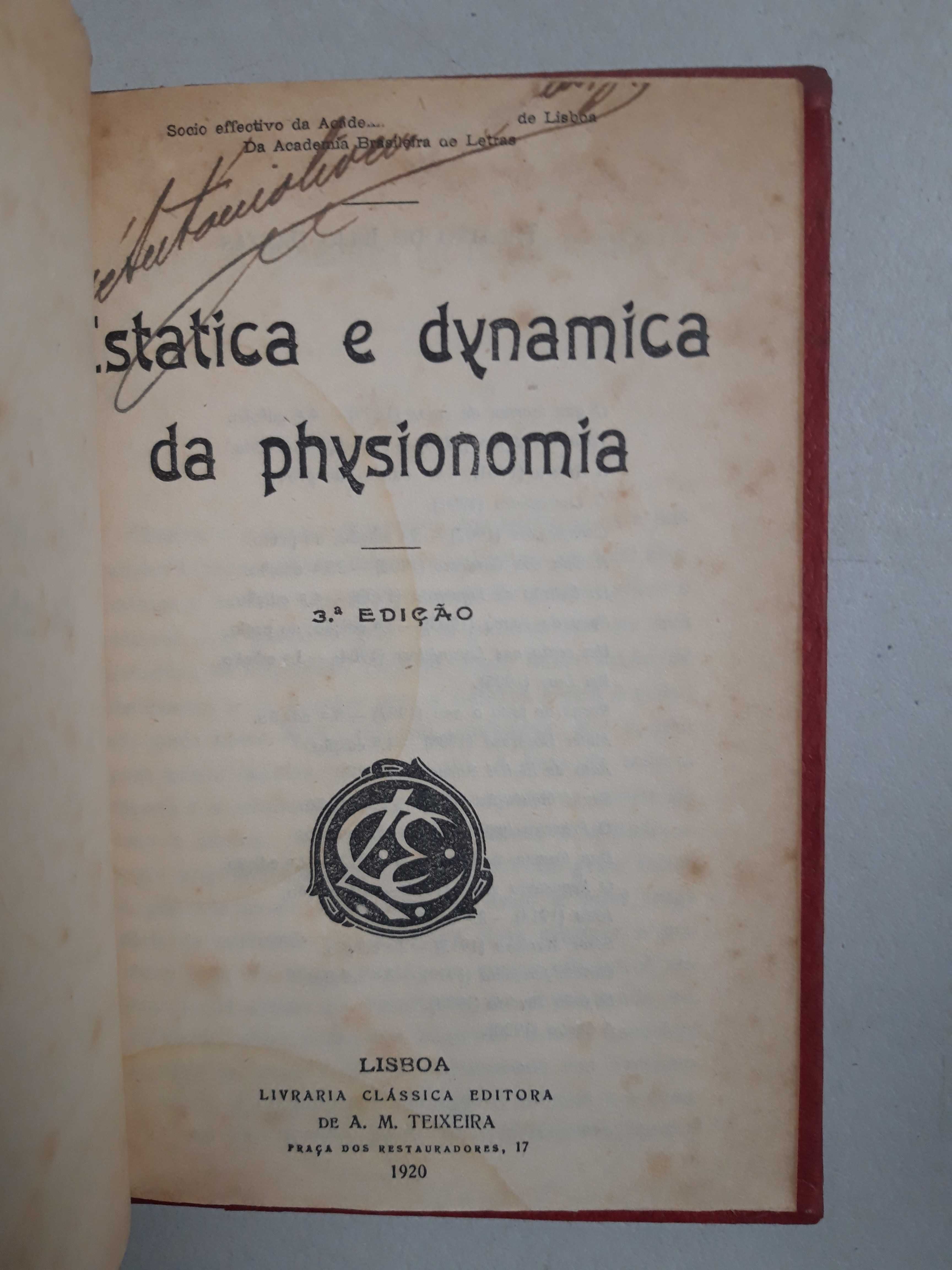 Livro - Júlio Dantas - Estática e Dynamica da Physionomia