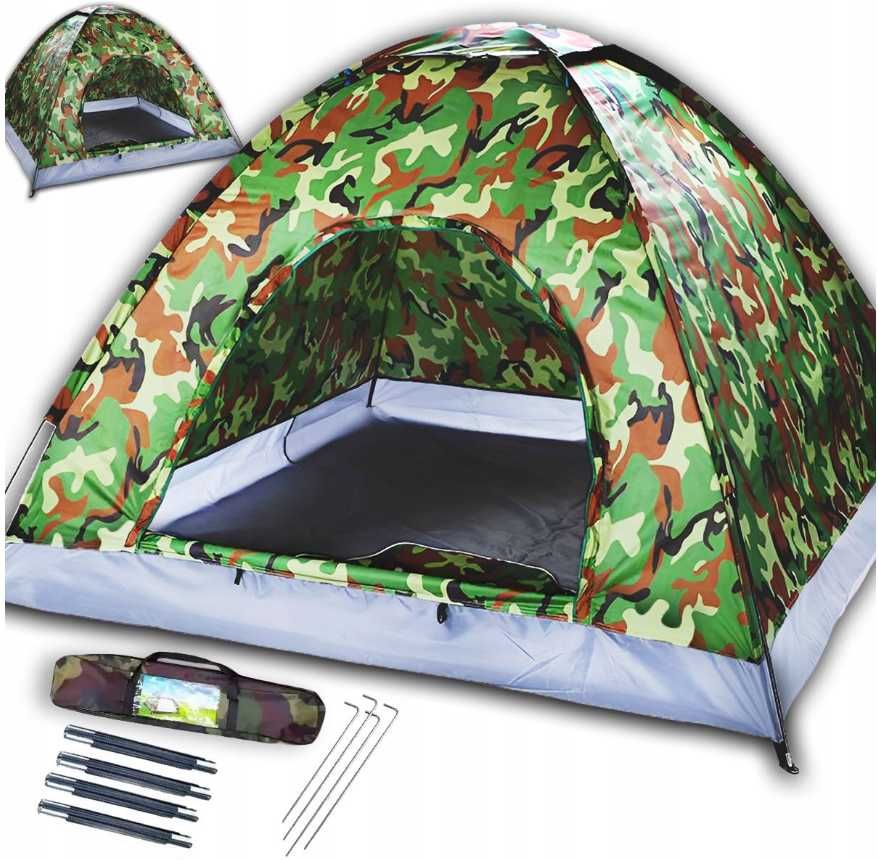 Duży namiot wojskowy moro typu iglo czteroosobowy