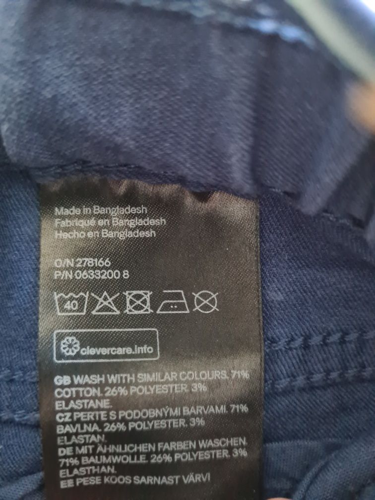 Spodenki H&M z regulowanymi szelkami rozmiar 86