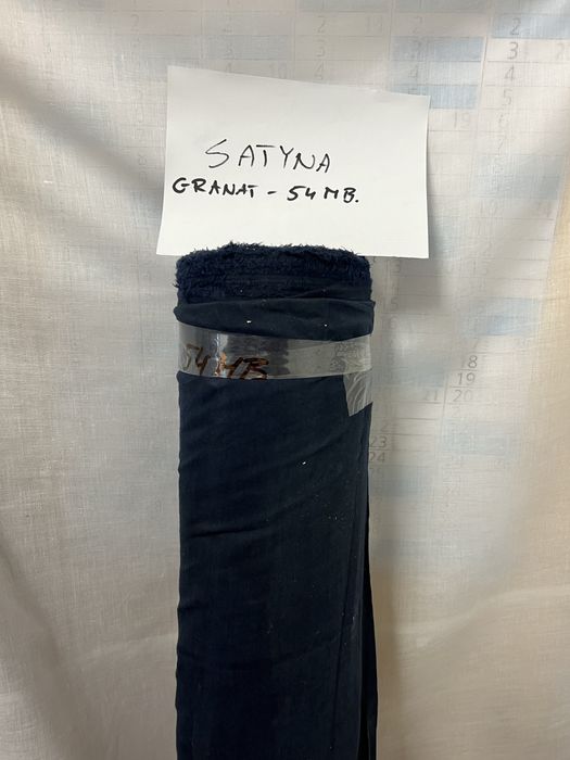 Tkanina Satynowa Granat