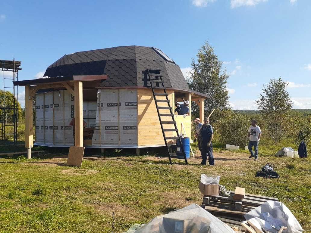 Dom szkieletowy szkielet drewniany kopułowy D6HL Kombodom na działkę