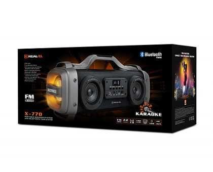 REAL-EL X-770 Black - 60W (bluetooth, подсветка, караоке) новые