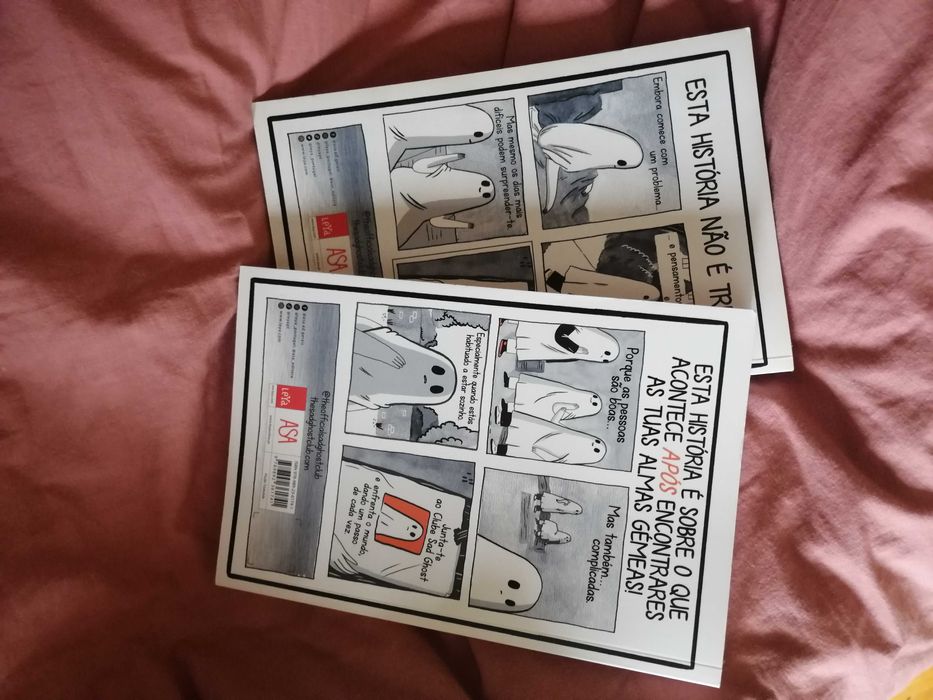 Livros "Clube Sad Ghost", Tipo BD, volume 1 e 2