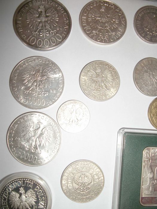 Srebrne monety - kolekcja /są i unikaty/ 100 000 solidarność typ C