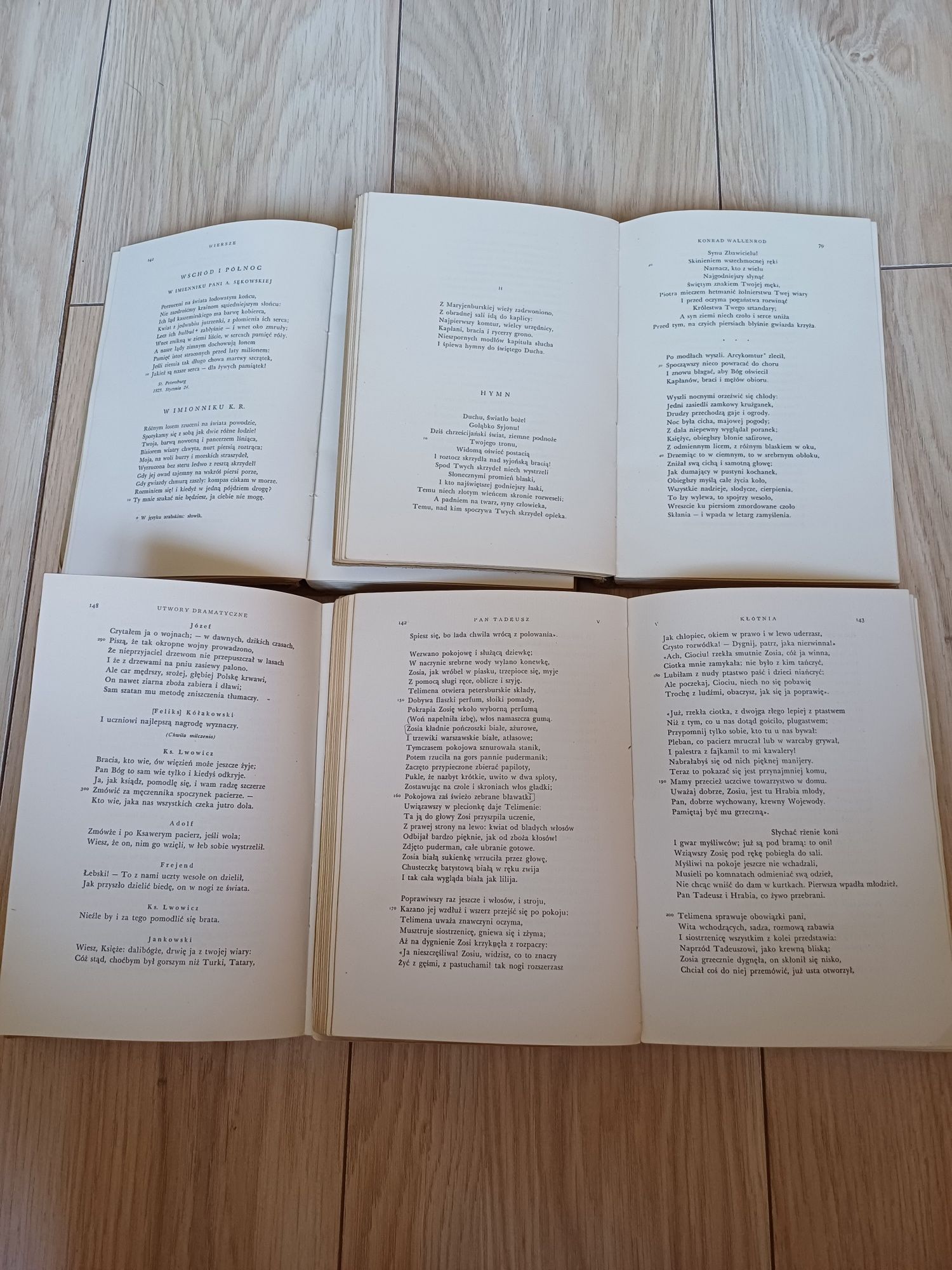 Adam Mickiewicz, Dzieła, tom I-IV; Wydanie Narodowe; rok wydania 1949