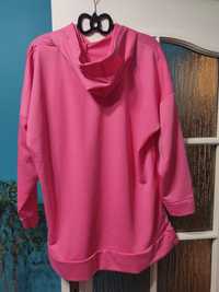 Nowa klasyczna różowa bluza z kapturem 145 biust
