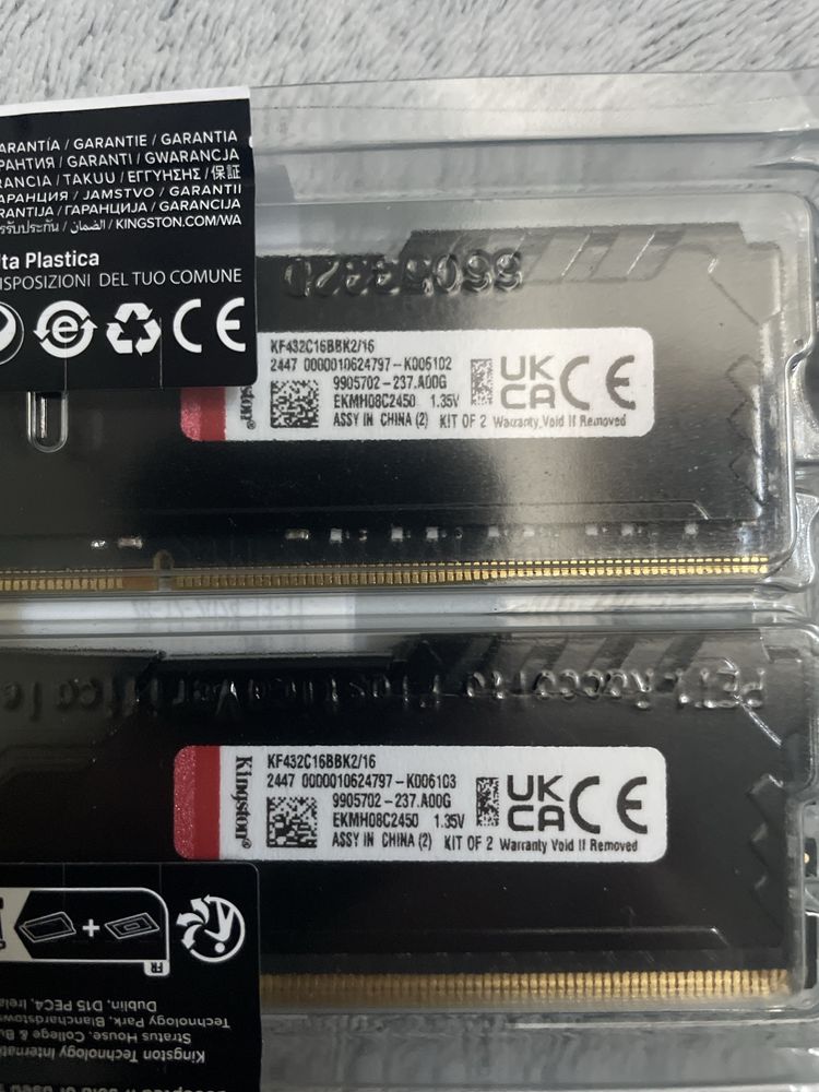 Pamiec Ram DDR4 Kingstone Fury Beast 2x8gb 16gb 3200mhz na gwarancji