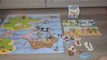 Zestaw, puzzle drewniane duze