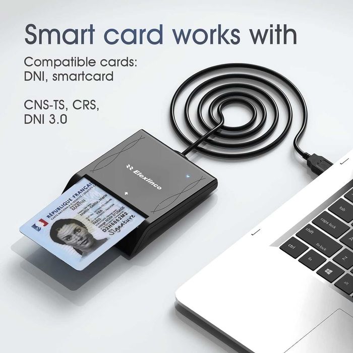 Czytnik kart inteligentnych Elexlinco Contact USB identyfikacja ludzi