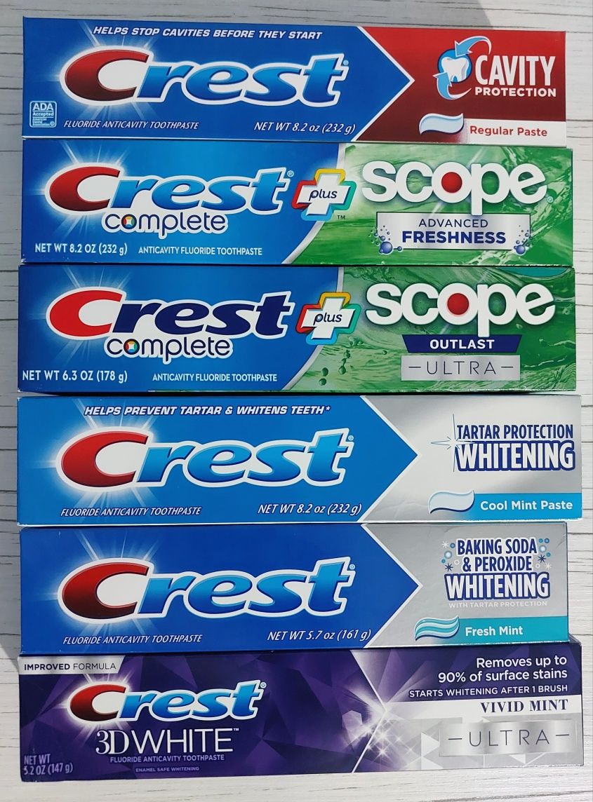 Зубна паста Crest Brilliance. Baking soda, Vivid Detoxify