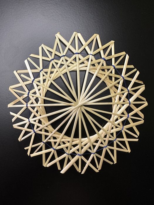 Солом'яні зірочки сніжинки з житньої соломи соломи