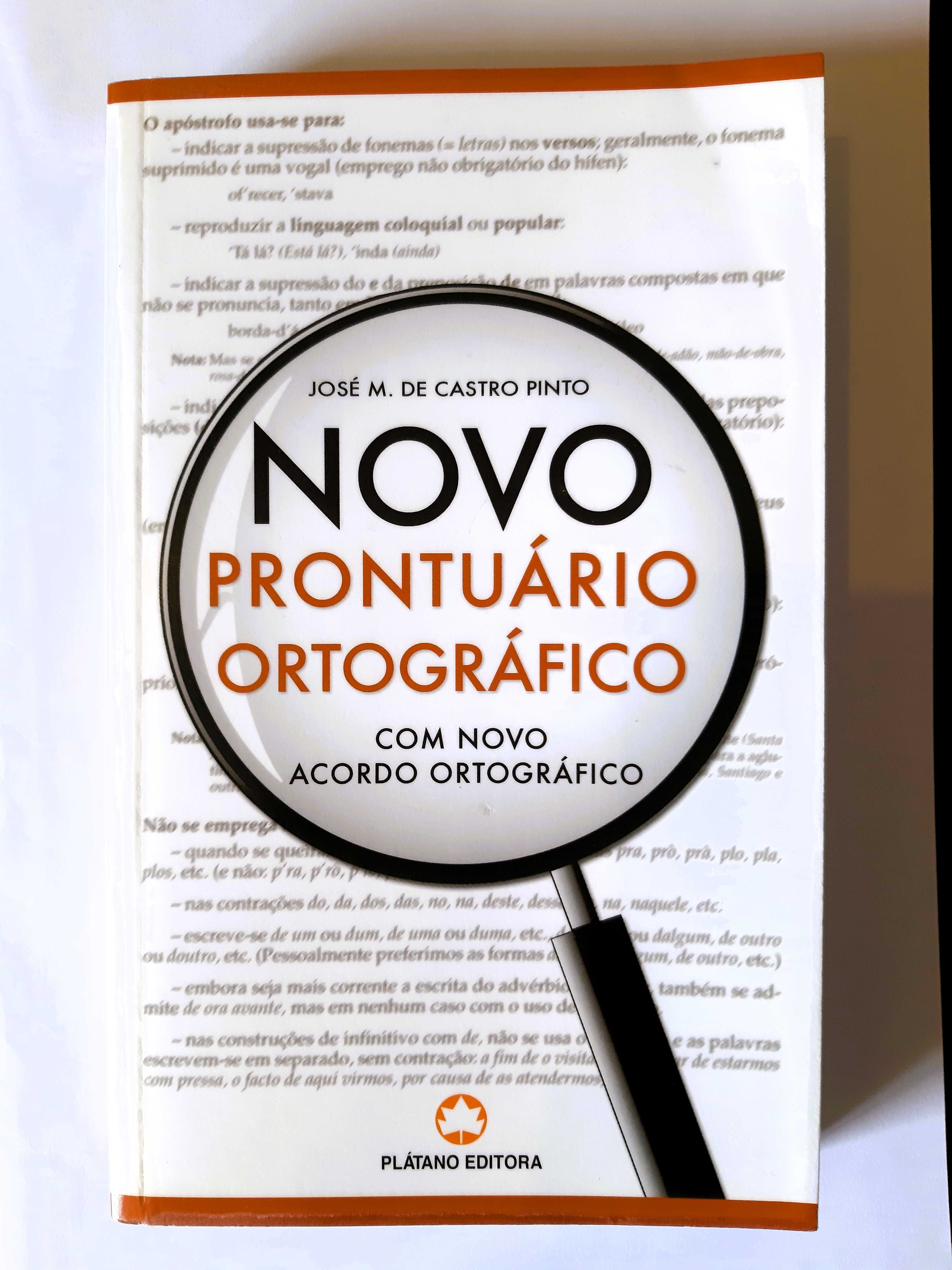 Vendo «Novo Prontuário Ortográfico», de José Castro Pinto.